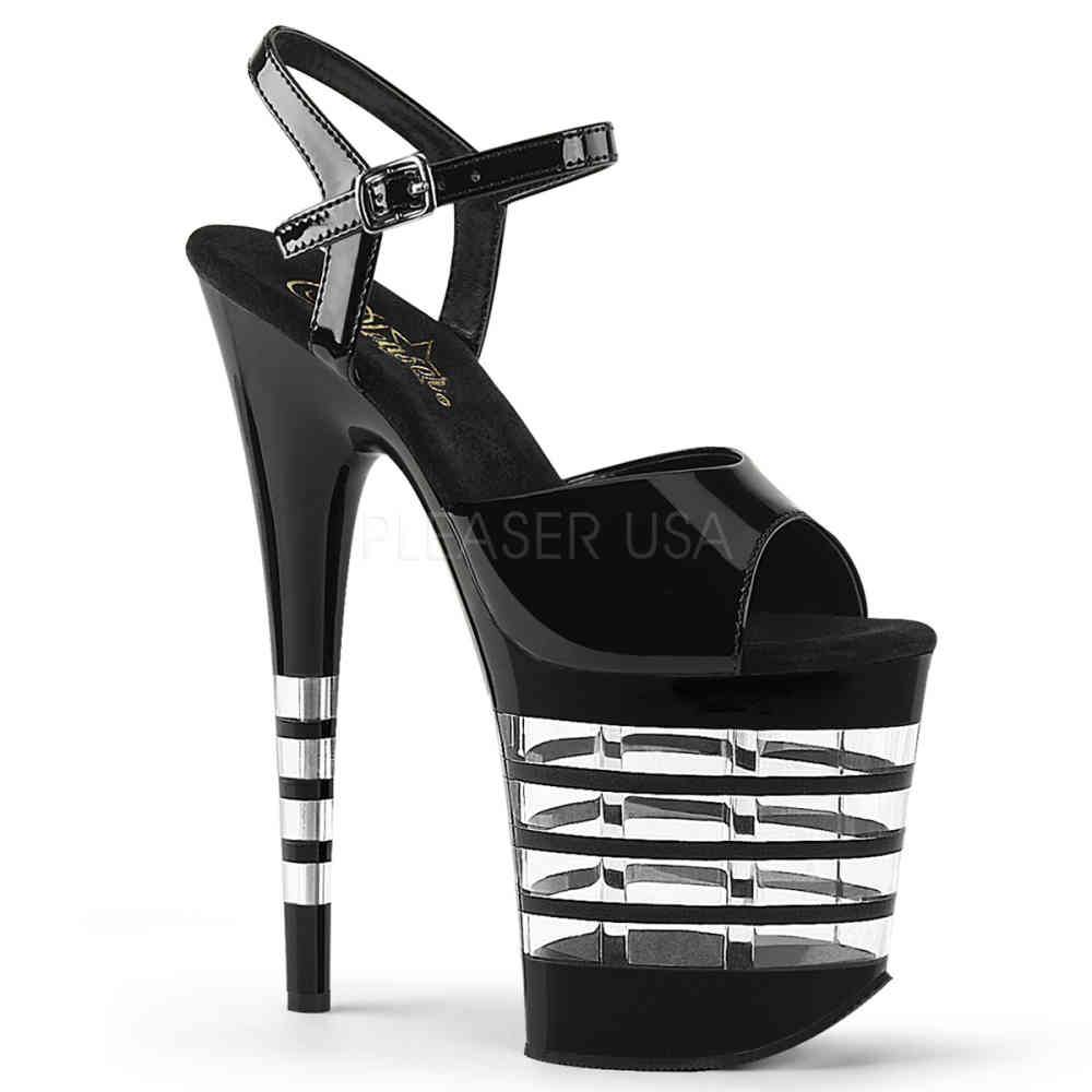 Pleaser - FLAMINGO809LN Sandale à bride à la cheville, Pole dance chaussures - Chaussures de pole dance - Noir Product image